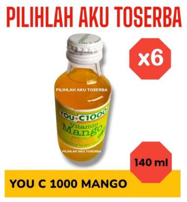 You C 1000 / YOU C1000 MANGO vitamin C 140ml - ( HARGA 6 Botol )