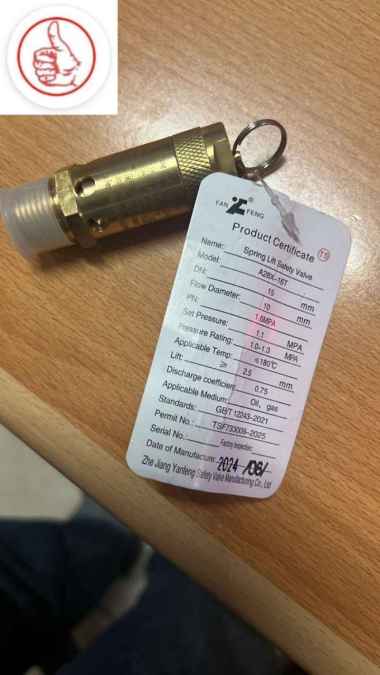 safety valve separator kompresor screw