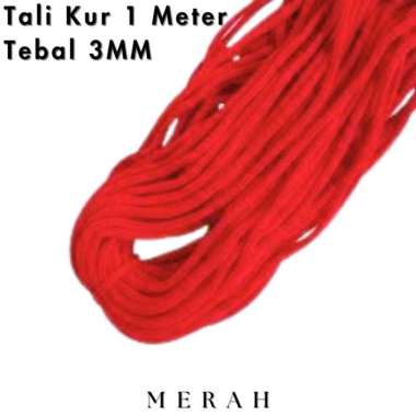 [Meteran] Tali Kur Warna Warni / Tali Kur 2mm-8mm / Tali Kur 3mm / Tali Kur Warna permeter 3mm Merah