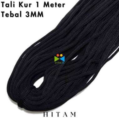 [Meteran] Tali Kur Warna Warni / Tali Kur 2mm-8mm / Tali Kur 3mm / Tali Kur Warna permeter 3mm Hitam