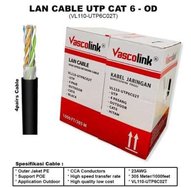 VASCOLINK KABEL UTP CAT 6 - OUTDOOR