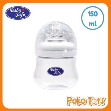 Baby Safe Feeding Glitter Bottle 150ml & 260ml Botol Susu Wide Neck Botol Bayi Glitter Putih 150ml