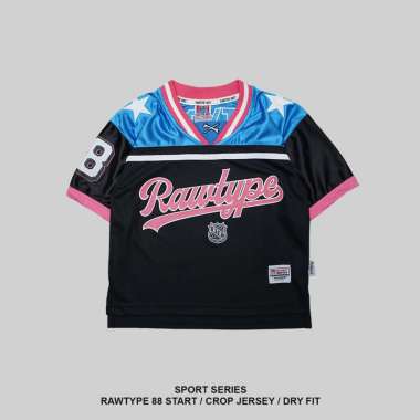 RAWTYPE RIOT Rawtype 88 Star Jersey Crop - Black Pink M