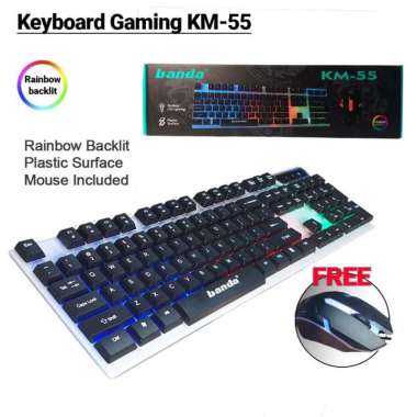 Gaming Keyboard + Mouse - Keyboard Gaming dilengkapi Mouse - KM 55