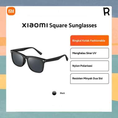 Xiaomi Square Sunglasses Kacamata Xiaomi Bingkai Kotak Fashionable - Menghalau Sinar UV Black