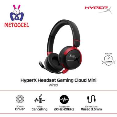 HyperX Headset Gaming Cloud Mini Wired Headphone Bando Hyper X