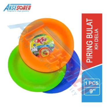 Aksesoren Piring Plastik Bentuk Bulat Kh Delia [9"/ 1 Pcs] / Alat Makan Tebal / Perabot Dapur KH BUL