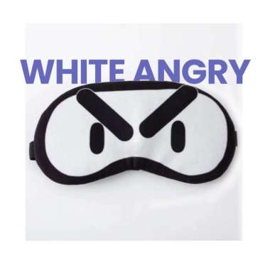 Goto Dreamy Sleeping Mask Penutup Mata Tidur Eye Cover Karakter Lucu WHITE ANGRY