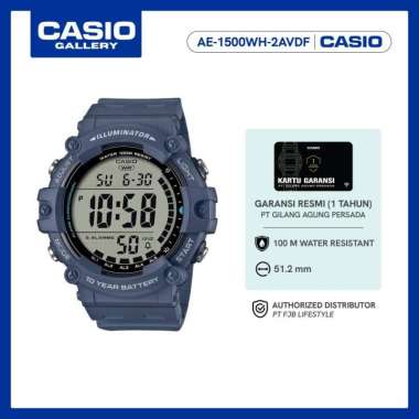 Jam Tangan Pria Casio General AE-1500WH-2AVDF Original Digital Blue