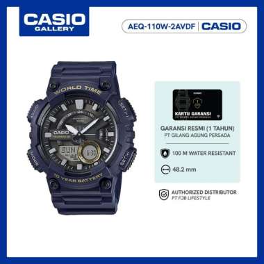 Casio Jam Tangan Pria AEQ-110W-2AVDF-R Digital Analog Navy