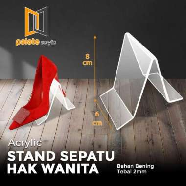 AKRILIK STAND SEPATU / ACRYLIC DISPLAY STAND SEPATU HAK WANITA