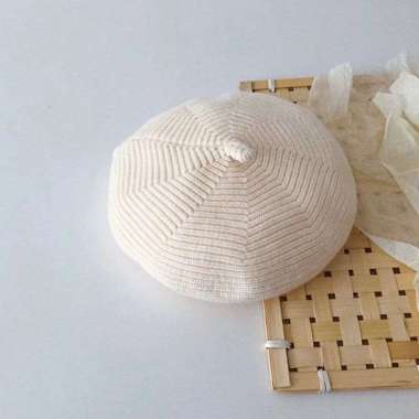 Topi Baret Anak Bayi | Beret Hat Korean Style Topi Pelukis Lucu KB Cream