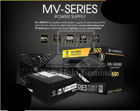 Power Supply PC 500 Watt Vurrion MV Series 500 80+