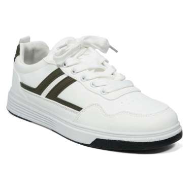 Dr. Kevin Sepatu Sneakers Kasual Pria Kets Kulit 881-007 Putih 40