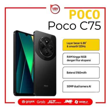 Hp Xiaomi Poco C75 Ram 8GB Internal 256GB Garansi Resmi Black