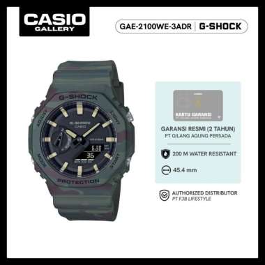 G-Shock Jam Tangan Pria GAE-2100WE-3ADR Analog Digital Water Resistance Green Army
