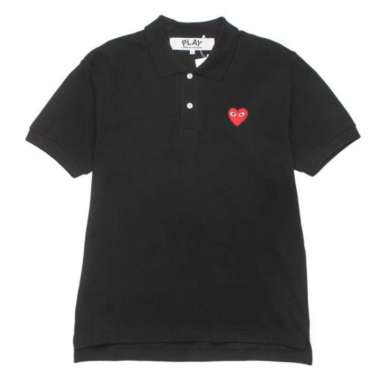 Comme des Garcons Red Emblem Polo Black Unisex S