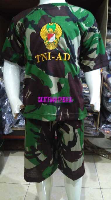 Kaos Anak Gambar TNI AD Loreng - Kaos Anak TNI AD Pendek XXL