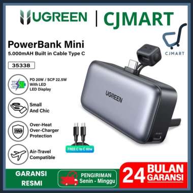 UGREEN PowerBank Mini Fast Charging PD 20W with Phone Holder 5000mAh