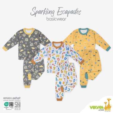 Velvet Junior piyama ukuran 4 Putih