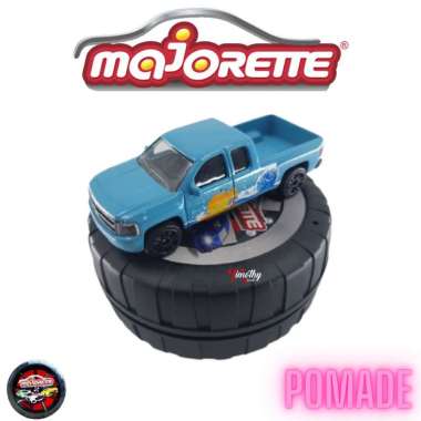 Diecast Majorette Pomade Chevy Chevrolette Silverado Pickup Biru