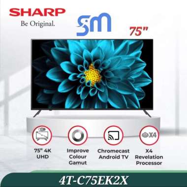 LED TV Sharp 75 inch 4T-C75EK2X 4K Google Smart Android 75EK2X UHD
