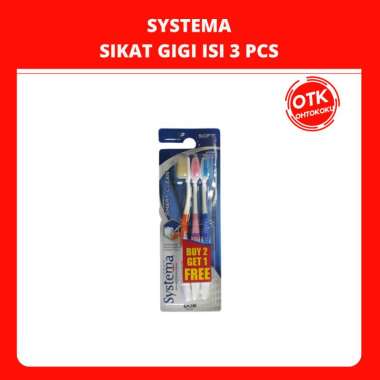 SYSTEMA SMART CLEAN TOOTH BRUSH SYSTEMA SIKAT GIGI ISI 3 PCS