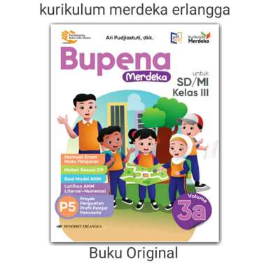 Bupena Merdeka 3A Kelas 3 SD Kurikulum Merdeka Erlangga Original