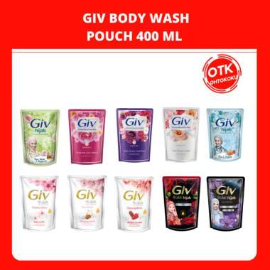 GIV LIQUID BODY WASH SABUN CAIR 400ML POUCH ungu