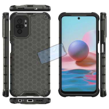 Case Xiaomi Redmi Note 10 Clear Bees Series Honeycomb Original Redmi Note 10 Case Hitam