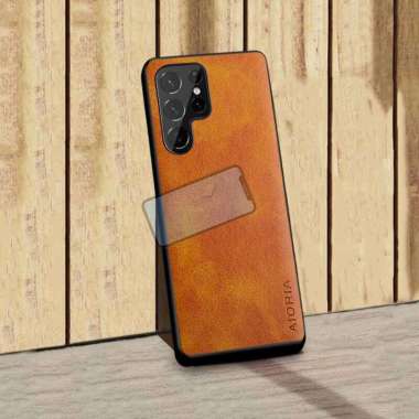 Case Samsung Galaxy S22 l Plus l Ultra Case Aioria Leather Vintage Original Case S22 S22 Ultra Merah