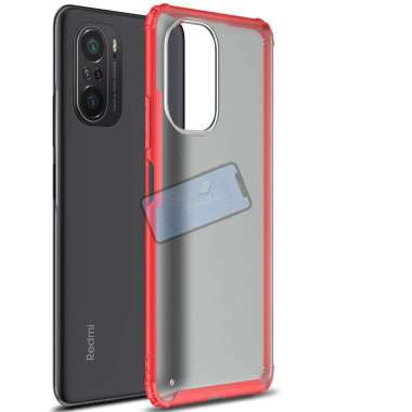 Case Xiaomi Poco F3 Fuze Frosted Anti Crack Baby Skin Casing Poco F3 Case Merah