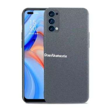 Premium Case Slim Matte Sandstone Case Oppo Reno 4 Soft Case Reno4 4G Abu abu