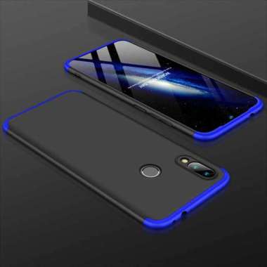Case Xiaomi Redmi Note 7 Case GKK Original 360 Protection Redmi Note 7 Hitam Biru