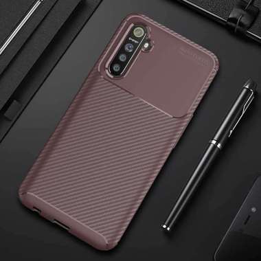 Original Case Shockproof Case Oppo Realme XT Soft Case Realme Xt Case Cokelat