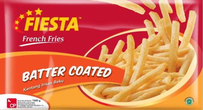 FIESTA BATTER COATED FRENCH FRIES 1KG KENTANG GORENG BERBUMBU 1000GR HALAL