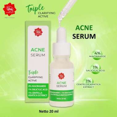 Viva Acne Serum (ANTI JERAWAT) with 4% Niacinamide, 1% Salicylic Acid, & 1 % Centella Asiatica 20 ml