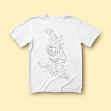 Kaos Dragon Ball Vegeto Lineart original FatBoB T-Shirt Premium Cotton L