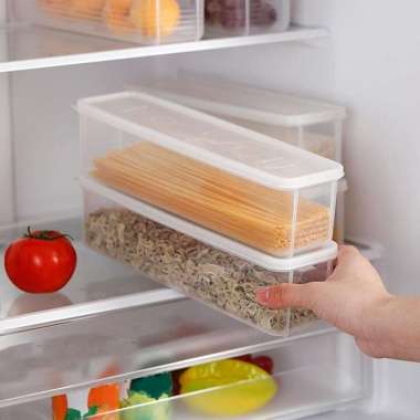 TOPLES PANJANG PUTIH TOPLES PLASTIK PANJANG WADAH PENYIMPANAN MIE SPAGHETI TOPLES SNACK BOX SAYUR KU