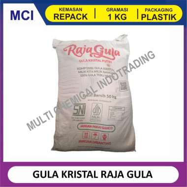 RAJA GULA GULA KRISTAL - REPACK 1 KG / GULA PASIR RAJA GULA