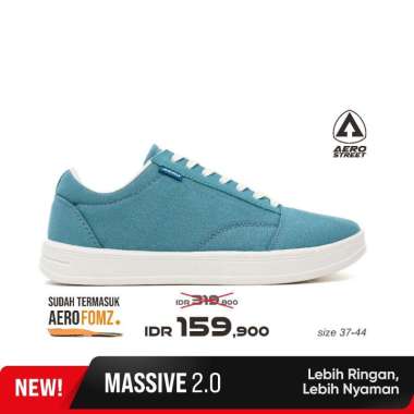 Aerostreet 37-44 Massive Basic 2.0 Natural Biru Tua Pastel Natural - Sepatu Sneakers Casual 42