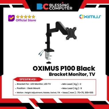 OXIMUS P100 Black Bracket Monitor, TV