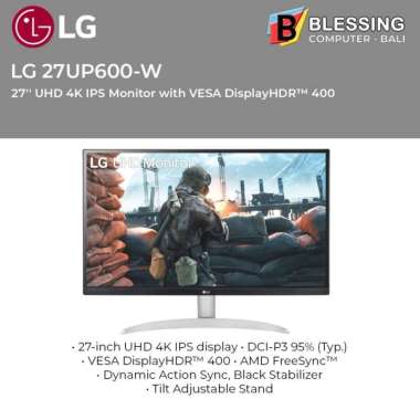 Monitor LG 27UP600-W 27inch UHD 4K IPS with VESA DisplayHDR 400