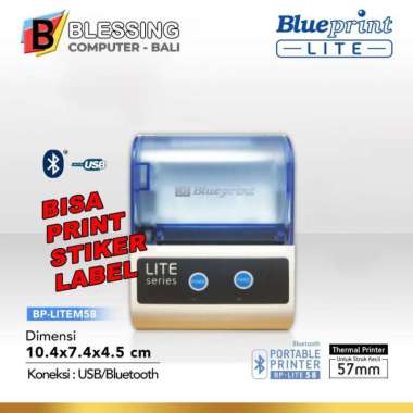 Printer Thermal Mini Bluetooth USB BLUEPRINT BP-LITE58 / White