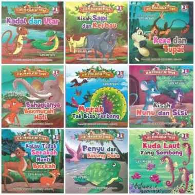 Buku Cerita Anak Seri Pengantar Tidur 2 Bahasa Bergambar Berwarna Kelinci&Raksasa