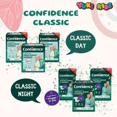 Confidence Classic ( Popok Dewasa Tipe Perekat) L7 - Night