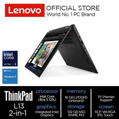 Lenovo ThinkPad L13 2-in-1 Gen 5 (Intel) 2DID || Intel Core Ultra 5 125U 16GB 512GB SSD Windows 11 P