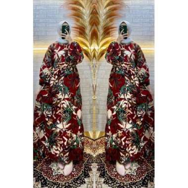 GAMIS BAHAN KATUN RAMI LD 105 CM GAMIS CANTIK Ld105cm (standard) A