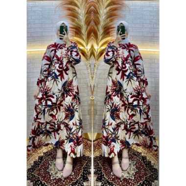 GAMIS BAHAN KATUN RAMI LD 105 CM GAMIS CANTIK Ld105cm (standard) B