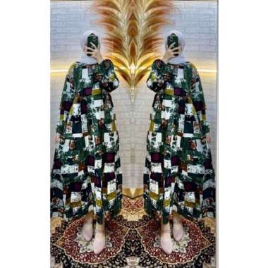 GAMIS BAHAN KATUN RAMI LD 105 CM GAMIS CANTIK Ld105cm (standard) D